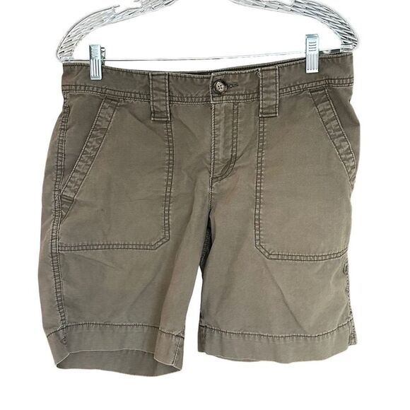 Eddie Bauer Women's Shorts Cotton - Ripstop Olive-Ranger Green  Size 6 - Picture 1 of 10